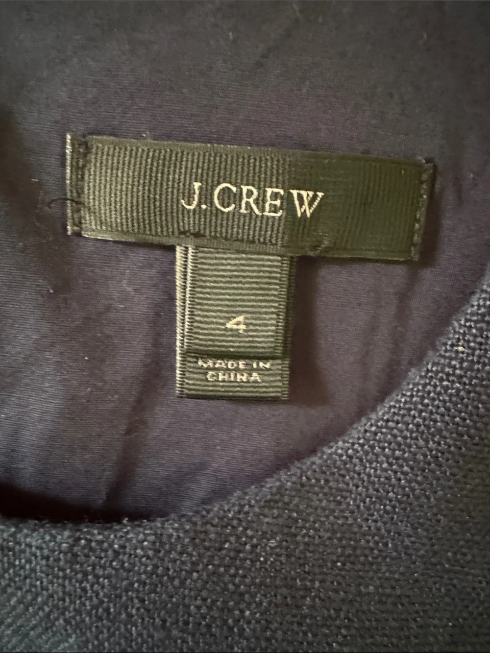J. Crew Linen Scallop Detailed Dress Size 4